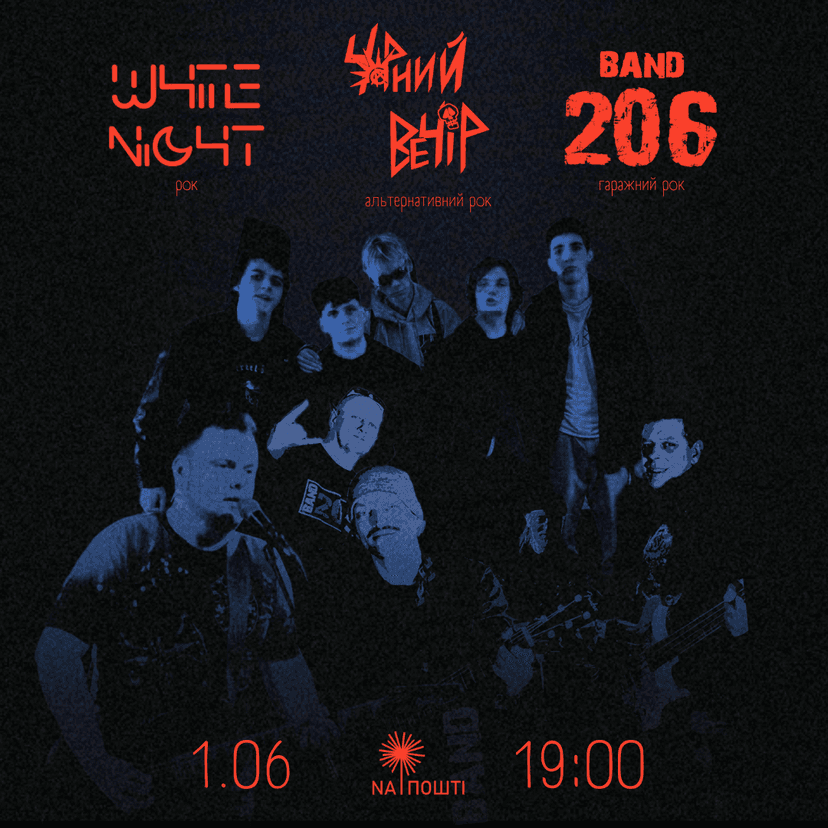 Рок-концерт з гуртами "Чорний вечір", "206" та White Night